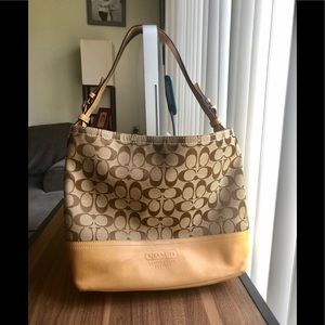 Classic Coach leather monogram purse